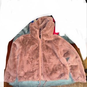 Lucky Brand Faux fur cropped jacket